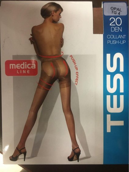 Punčocháče dámské 20DEN (158-180) TESS TESS22PUSH-UP-20DEN (Velikost 2, Barva Černá)