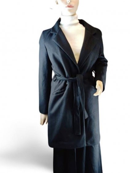 Kabát flaušový dlouhý rukáv dámský  (S-2XL) ITALSKÁ MÓDA IMC23599/DR
