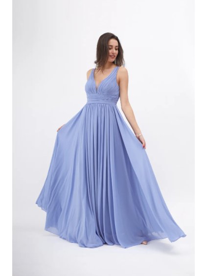 Šaty dlouhé společenské na ramínka dámské (S/M ONE SIZE) ITALSKÁ MÓDA IMPSH2380566/DU (Velikost S/M/L, Barva Černá)