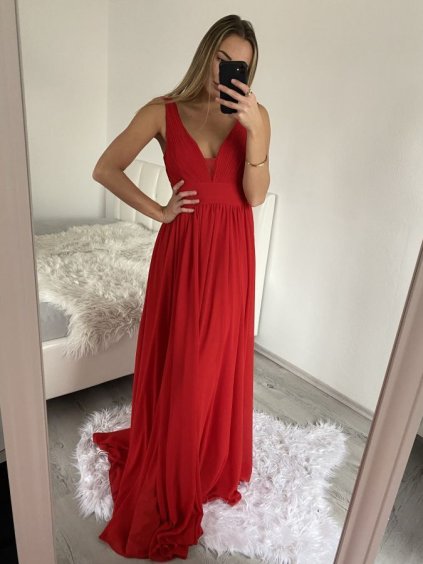 Šaty dlouhé elegantní společenské na ramínka dámské  (M/L ONE SIZE) ITALSKá MóDA IM42380566/DUR (Velikost M/L, Barva Černá)