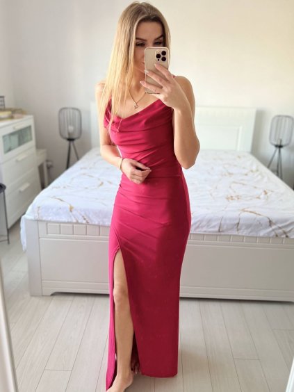 Šaty elegantní společenské dlouhé na ramínka dámské LOVE (S/M ONE SIZE) ITALSKÁ MÓDA IM324LOVE/DU (Velikost S/M/L, Barva béžová)