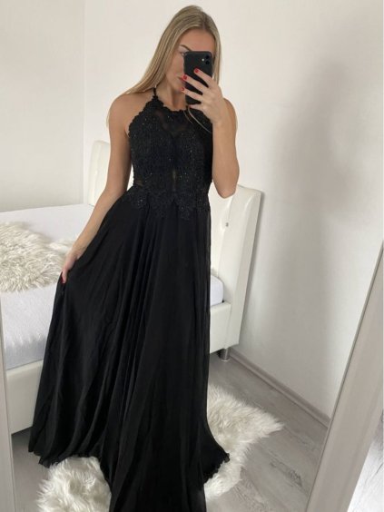 Šaty elegantní společenské dlouhé na ramínka dámské (S/M ONE SIZE) ITALSKá MóDA IMM2218806/DU