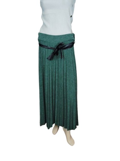 Sukně teplá dlouhá skládaná dámská (S/M/L ONE SIZE) ITALSKá MóDA IM323TARKA/DR (Velikost M/L, Barva Černá)