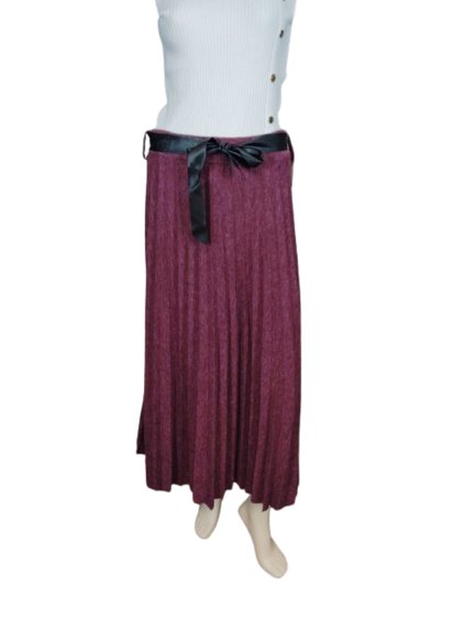 Sukně teplá dlouhá skládaná dámská (S/M/L ONE SIZE) ITALSKá MóDA IM323TARKA/DR (Velikost M/L, Barva Černá)