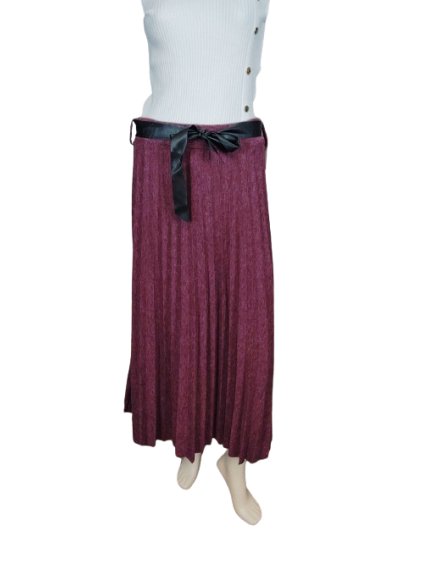 Sukně teplá dlouhá skládaná dámská (S/M/L ONE SIZE) ITALSKá MóDA IM323TARKA/DR (Velikost M/L, Barva Černá)