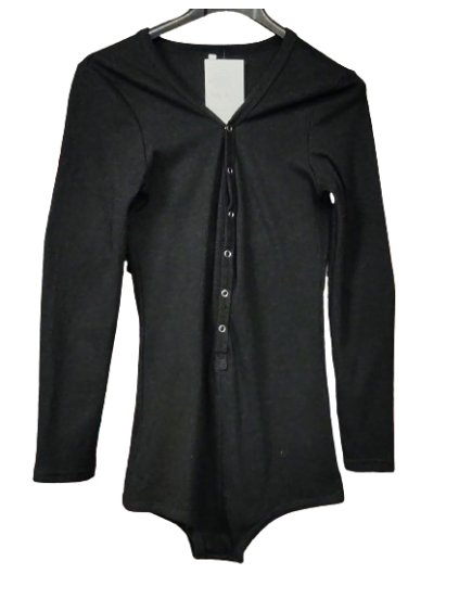Body dlhý rukáv dámske (sl) AFASHION AF18101 (Velikost S, Barva Černá)