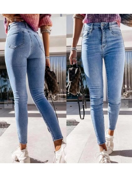 Rifle jeans dlouhé dámské (XS-XL) JEANS M.SARA JAW24S1258/DU (Velikost L, Barva světle modrá)