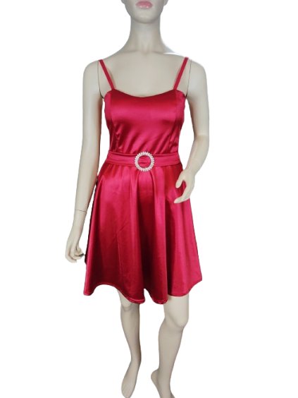 Šaty šifonové elegantní krátké na ramínka dámské (S/M ONE SIZE) ITALSKá MóDA IM923ANNA/DU (Velikost S/M/L, Barva béžová)