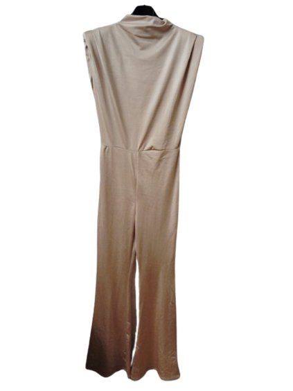 Overal dlouhý bez rukávu dámský (S/M ONE SIZE) ITALSKÁ MÓDA IMWAE24043/DUR (Velikost S/M/L, Barva béžová)