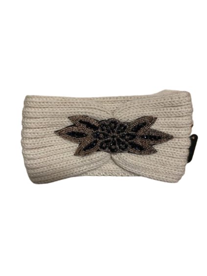 Čelenka zimní dámská (ONE SIZE) POLSKÁ VÝROBA PV219BAD-214/DR (Velikost ONE SIZE, Barva béžová krémová)