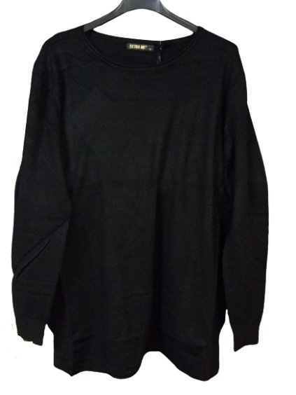Svetr úpletový dlouhý rukáv dámský (uni XL/2XL) ITALSKá MóDA IM519JM-5802-18/DR (Velikost XL/2XL, Barva Černá)