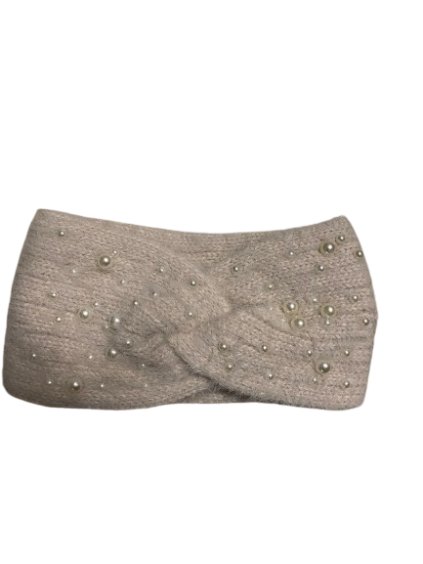 Čelenka pletená zimní dámská (ONE SIZE) SANDROU SAN21PERLA/DR (Velikost ONE SIZE, Barva béžová)