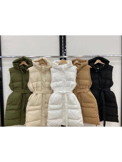 Vesta šusťáková dámská (S/L ONE SIZE) ITALSKá MóDA IMR21100/DR (Velikost S/M/L, Barva Černá)