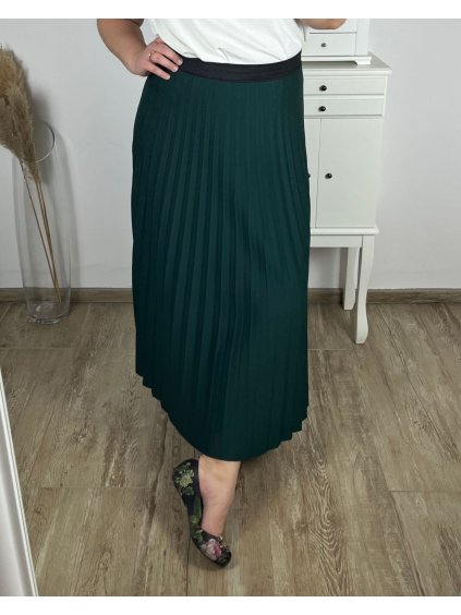 Sukně dlouhá dámská nadrozměr (L/XL/2XL ONE SIZE) ITALSKá MODA IM324PLISE/DR (Velikost XL/2XL, Barva Černá)