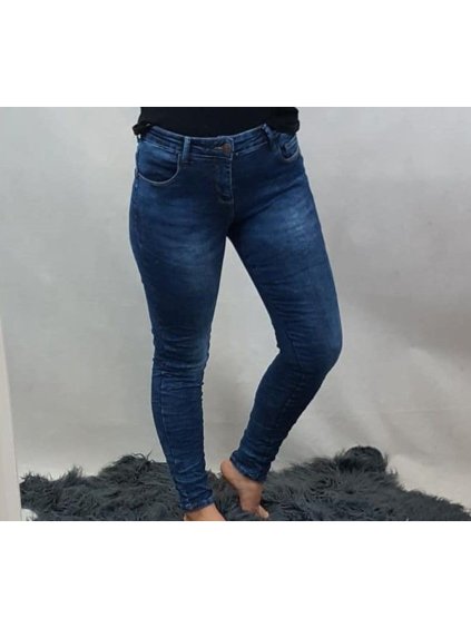 Kalhoty džínové dámské nadrozměr push up (vel 30-38) GOURD MA120GD6399-L