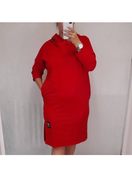 Mikina s kapucí dámská (L/XL ONE SIZE) ITALSKÁ MÓDA IM4212162/DR (Velikost S/M/L, Barva Černá)
