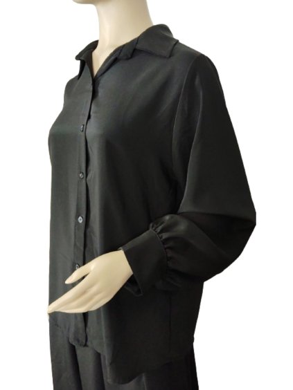 Košile elegantní dlouhý rukáv dámská (M/L ONE SIZE) ITALSKá MODA IM724004/DUR (Velikost M/L, Barva bílá)