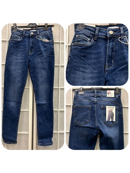 Rifle jeans PUSH-UP dlouhé dámské (29-36)  M.SARA MSR24MS3802-2/DUR