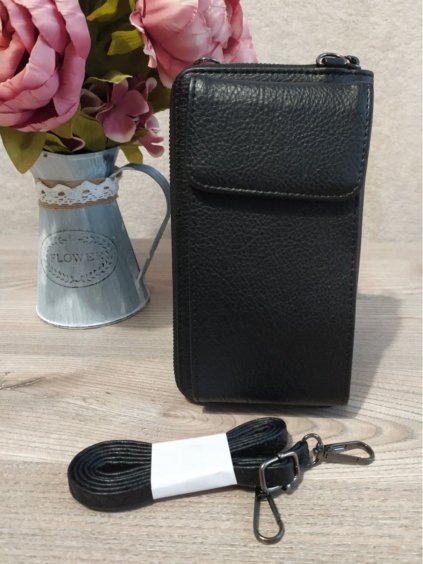 Peněženka s kapsou na mobil dámská (20x11cm) TESSRA KABELKY TES23BLK15888/DU