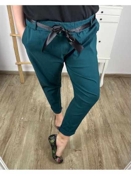 Kalhoty strečové dámské nadrozměr (2XL/3XL ONE SIZE) ITALSKá MóDA IM424048/DR