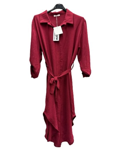 Šaty košilové 3/4 dlouhý rukáv dámské (L/XL ONE SIZE) ITALSKÁ MÓDA IMD23665/DR (Velikost L/XL, Barva Černá)