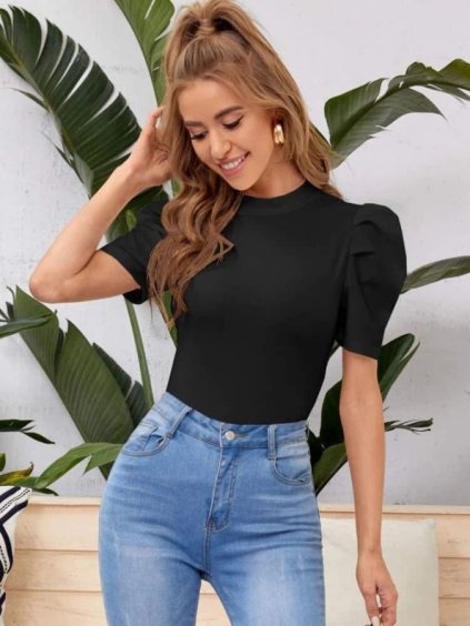 Tričko krátký rukáv dámské STELA (S/M/L ONE SIZE) ITALSKÁ MÓDA IMM23HF12989/DUR (Velikost S/M/L, Barva bílá)