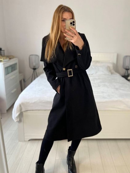 Kabát flaušový s podšívkou dámský (S/M/L ONE SIZE) ITALSKÁ MÓDA IM424100/DU (Velikost M/L, Barva béžová)