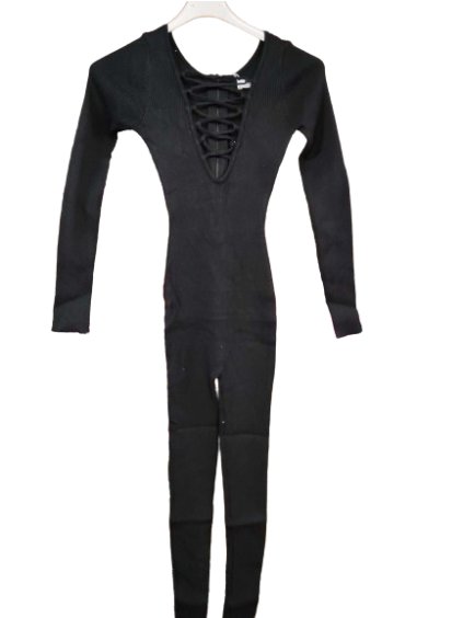 Overal dlouhý dlouhý rukáv dámský (S/M ONE SIZE) ITALSKÁ MÓDA IMWAE24067/DUR (Velikost S/M/L, Barva Černá)