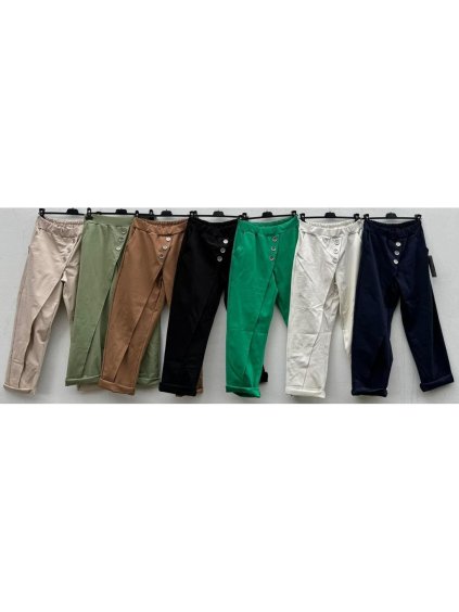 Kalhoty dlouhé letní dámské (M/L ONE SIZE) ITALSKÁ MÓDA IMD24054