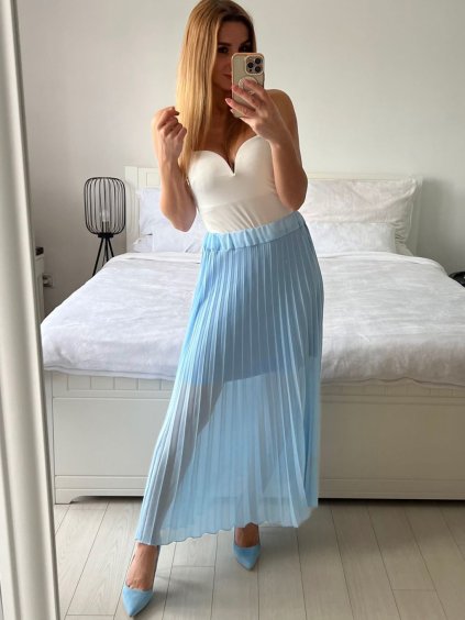 Sukně dlouhá maxi dámská (S/M ONE SIZE) ITALSKÁ MÓDA IM4242758/DU (Velikost S/M/L, Barva béžová)