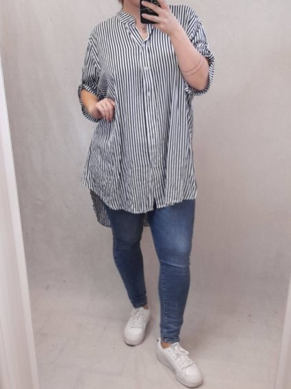 Košile krátký rukáv dámské nadrozměrné Viskozové (XL-5XL) ITALSKÁ MÓDA IM4211661/DR (Velikost XL-5XL, Barva červená)