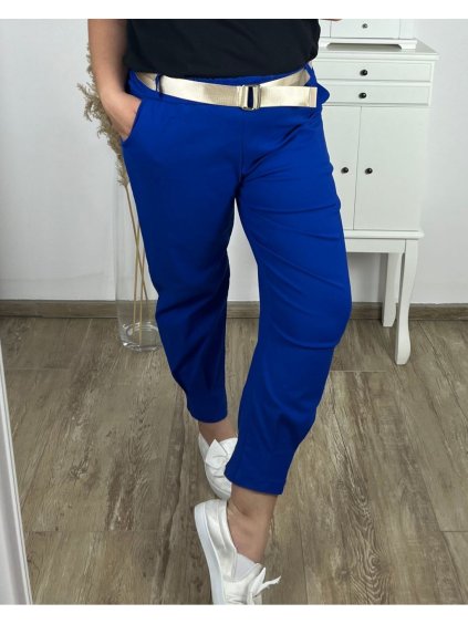 Kalhoty dlouhé s páskem dámské (XL/2XL ONE SIZE) ITALSKÁ MÓDA IMC24162/DR