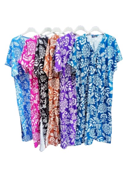 Šaty letní dlouhé krátkým rukávem dámské (M/L, XL/2XL)  B.LIFE MÓDA BLI246623/DR (Velikost M/L, Barva Černá)