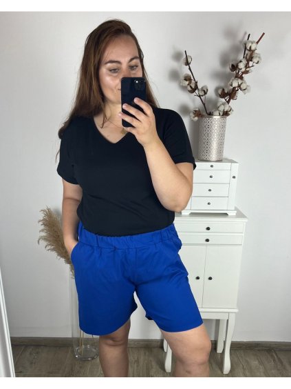 Kraťasy šortky dámské nadrozměr (2XL/3XL/4XL ONE SIZE) ITALSKÁ MÓDA IMWQ24114/DR