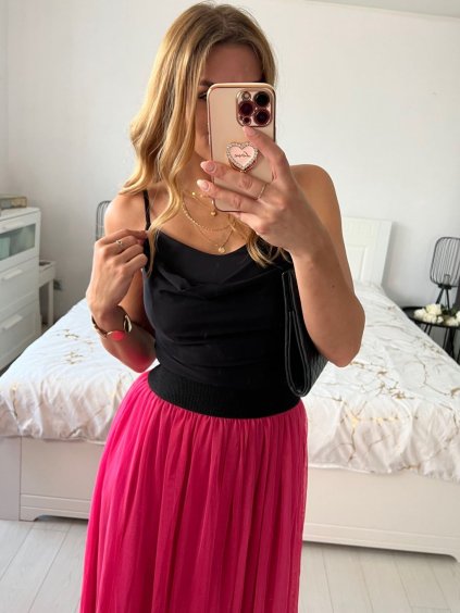 Body tilko letní na ramínka dámské (S/M ONE SIZE) ITALSKÁ MÓDA IMM24M31779/DU (Velikost S/M/L, Barva Černá)