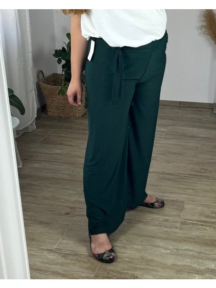 Kalhoty letní dlouhé aladinky icecool dámské (48/50 ONE SIZE) ITALSKÁ MÓDA  IM324ICECOL/DR (Velikost 48/50, Barva Černá)