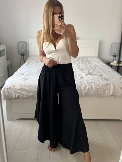 Kalhoty harémky letní dlouhé dámské Arioso (S/M/L ONE SIZE) ITALSKÁ MÓDA IM424402/DUR (Velikost S/M/L, Barva béžová)