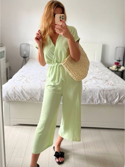 Overal dlouhý krátký rukáv dámský (S/M/L ONE SIZE) ITALSKÁ MÓDA IM324128/DU (Velikost S/M/L, Barva béžová)