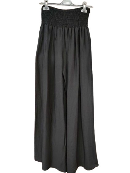 Kalhoty letní oversize dlouhé dámské (S/M/L ONE SIZE) ITALSKÁ MÓDA IMWBH24097/DU (Velikost M/L, Barva bílá)