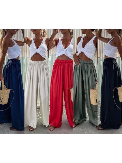 Kalhoty letní oversize dámské (S/M ONE SIZE) ITALSKÁ MODA IM424441/DUR (Velikost S/M/L, Barva Černá)
