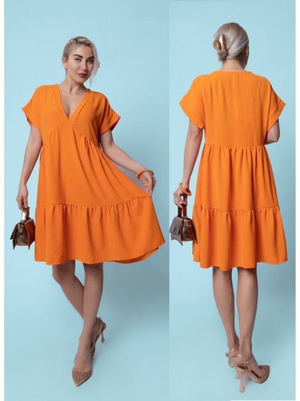 Šaty letní oversize krátký rukáv dámské nadrozměr (42/44/46 ONE SIZE) ITALSKá MóDA IM424386/DUR (Velikost 44/46, Barva Černá)
