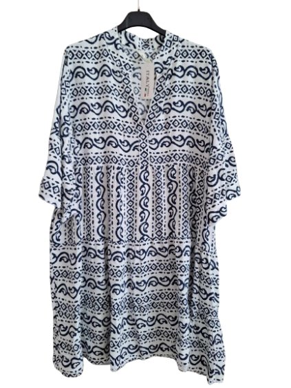 Šaty letní košilové krátký rukáv dámské nadrozměr (M/L/XL/2XL ONE SIZE) ITALSKÁ MÓDA IMP168231360/DUR (Velikost XL/2XL, Barva Černá)