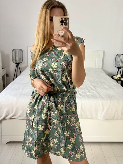 Šaty letní krátké bez rukávu dámské (M/L, XL/2XL., 2XL/3XL)  IMB24M8-2212/DUR (Velikost 3XL/4XL, Barva bílá)