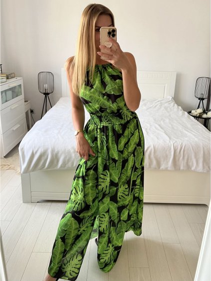 Šaty letní dlouhé bez rukávu dámské (S/M ONE SIZE) ITALSKÁ MÓDA IMPES239229-1/DUR (Velikost S/M/L, Barva Černá)