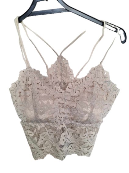 Top/tílko krajkové na ramínka dámské (S/M ONE SIZE) ITALSKÁ MÓDA IMPBB22136hb/DUR