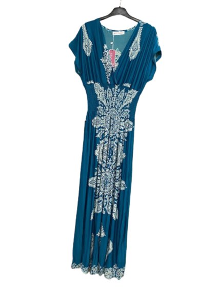 Šaty dlouhé letní icecool bez rukávu dámské (M/L-XL/2XL) AINUOSI ITALSKÁ MODA IMB23H01/DUR (Velikost M/L, Barva bílá)