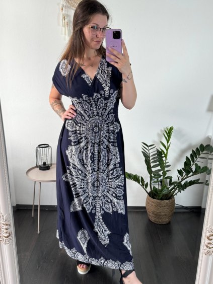 Šaty dlouhé letní icecool bez rukávu dámské (M/L-XL/2XL) AINUOSI ITALSKÁ MODA IMB249501 (Velikost M/L, Barva bílá)