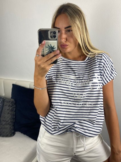 Tunika krátký rukáv dámská nadrozměr (42/44/46 ONE SIZE) ITALSKá MODA IMSM24054/DUR (Velikost 44/46, Barva bílá)
