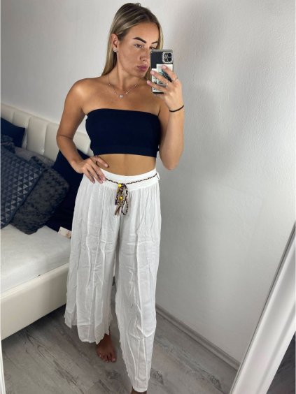 Kalhoty harémky letní dlouhé dámské (S/M/L ONE SIZE) ITALSKÁ MÓDA IM324122/DU