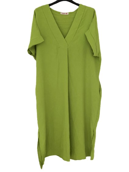 Šaty letní maxi oversize krátký rukáv dámské nadrozměr (XL/2XL/3XL ONE SIZE) ITALSKÁ MÓDA IMWGS232654/DUR (Velikost 2XL/3XL, Barva hnědá)